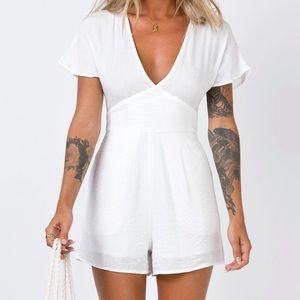 NWT Princess Polly Davis Playsuit White